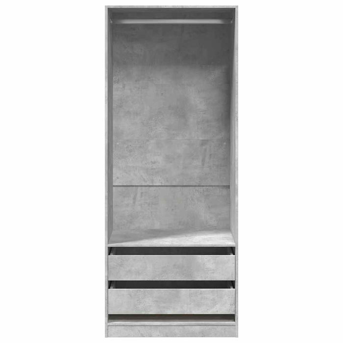 Șifonier, gri beton, 80x50x200 cm, lemn prelucrat - WALTI WALTI