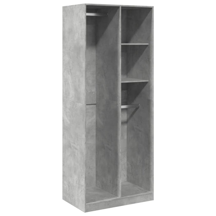 Șifonier, gri beton, 80x50x200 cm, lemn prelucrat - WALTI WALTI
