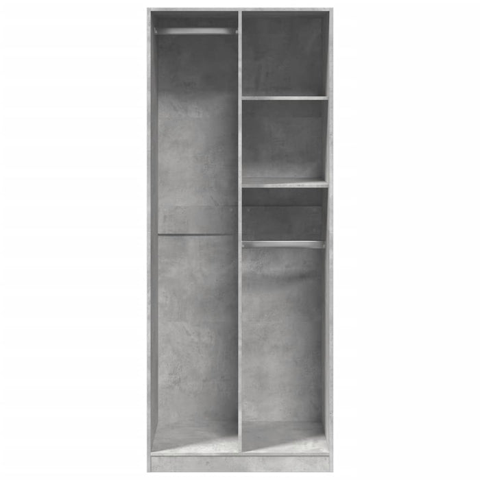 Șifonier, gri beton, 80x50x200 cm, lemn prelucrat - WALTI WALTI