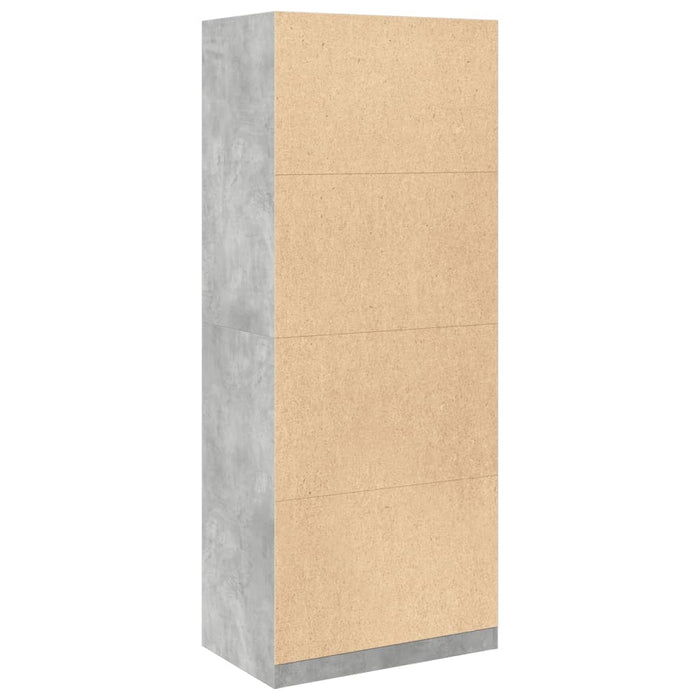 Șifonier, gri beton, 80x50x200 cm, lemn prelucrat - WALTI WALTI
