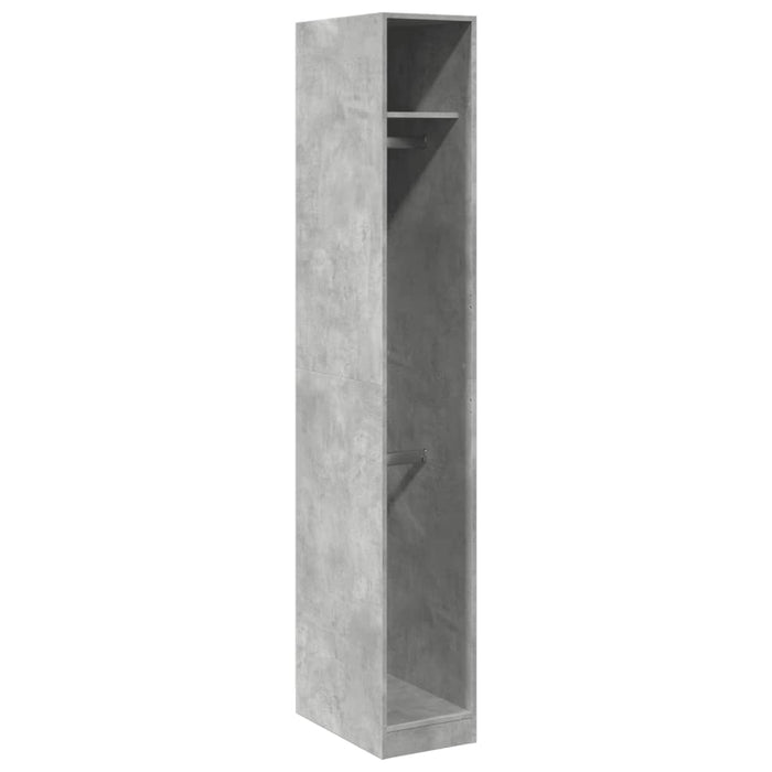 Șifonier, gri beton, 30x50x200 cm, lemn prelucrat - WALTI WALTI