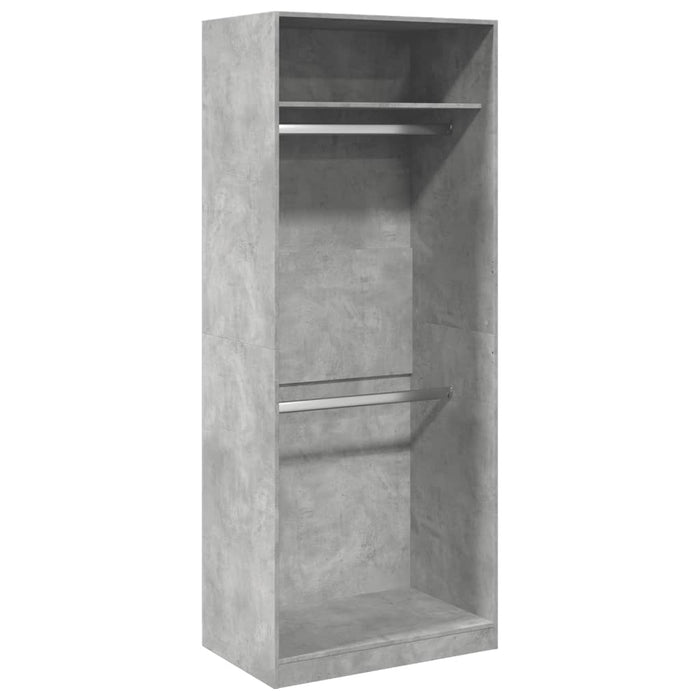 Șifonier, gri beton, 80x50x200 cm, lemn prelucrat - WALTI WALTI