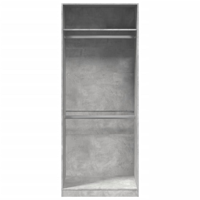 Șifonier, gri beton, 80x50x200 cm, lemn prelucrat - WALTI WALTI