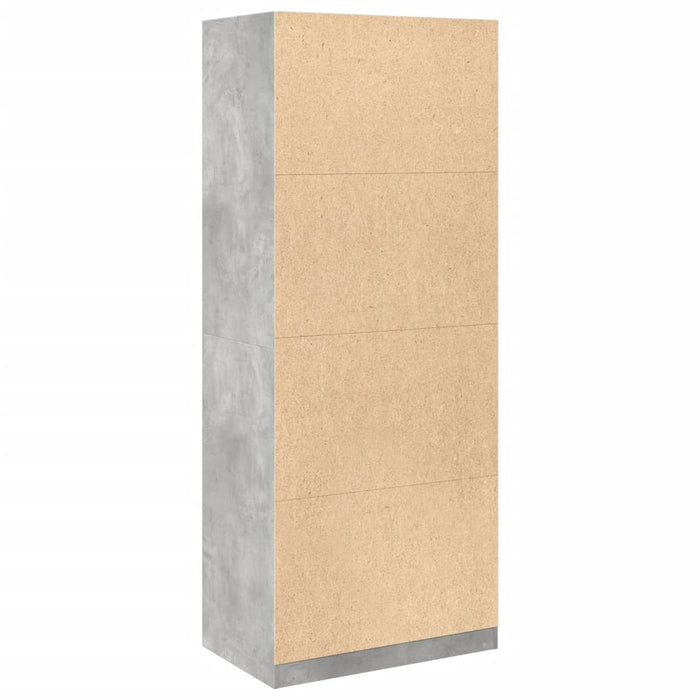 Șifonier, gri beton, 80x50x200 cm, lemn prelucrat - WALTI WALTI