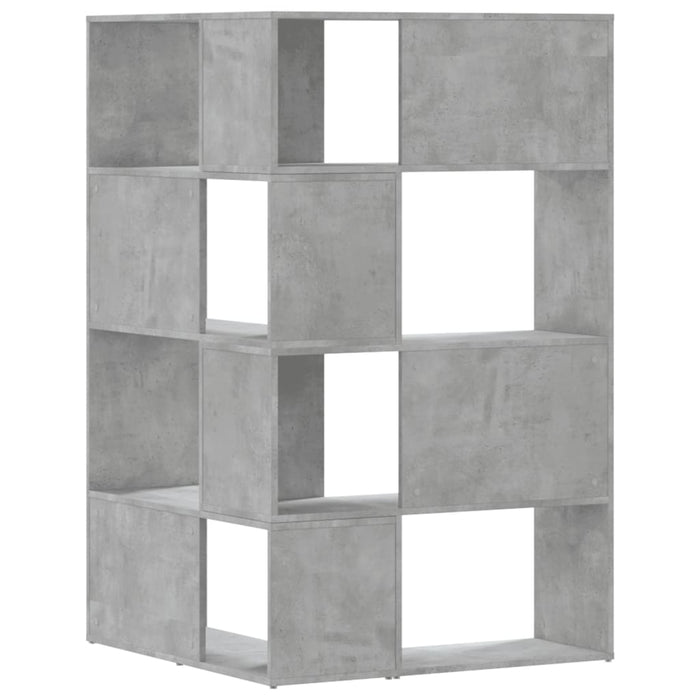 Bibliotecă 4 niveluri gri beton 85x85x140 cm lemn prelucrat - WALTI WALTI