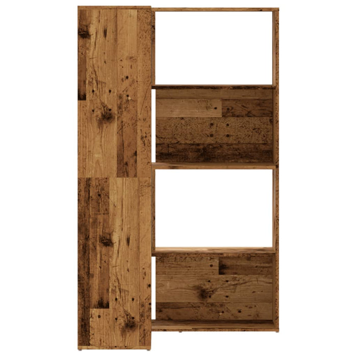 Bibliotecă 4 niveluri lemn vechi 85x85x140 cm lemn prelucrat - WALTI WALTI