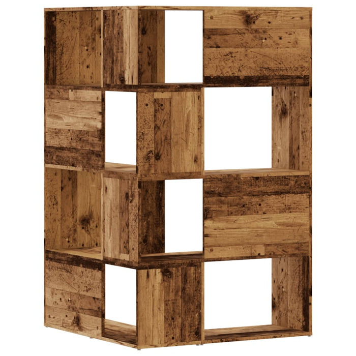 Bibliotecă 4 niveluri lemn vechi 85x85x140 cm lemn prelucrat - WALTI WALTI
