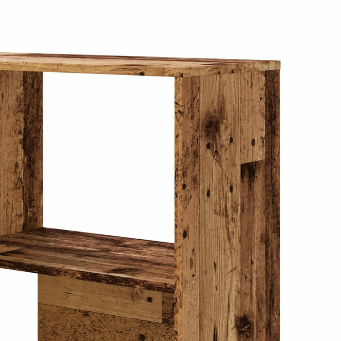 Bibliotecă 4 niveluri lemn vechi 85x85x140 cm lemn prelucrat - WALTI WALTI