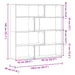 Bibliotecă 4 niveluri lemn vechi 85x85x140 cm lemn prelucrat - WALTI WALTI