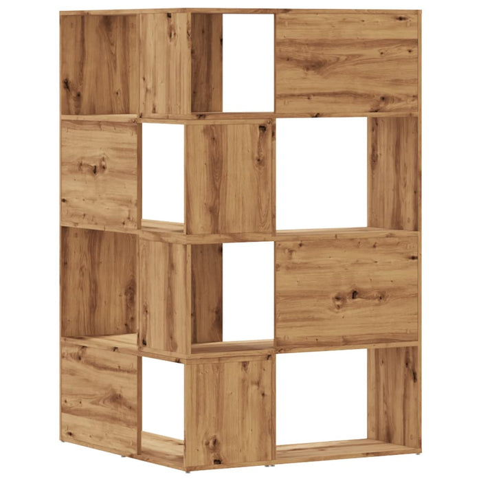 Bibliotecă 4 nivel stejar artizanal 85x85x140 cm lemn prelucrat - WALTI WALTI