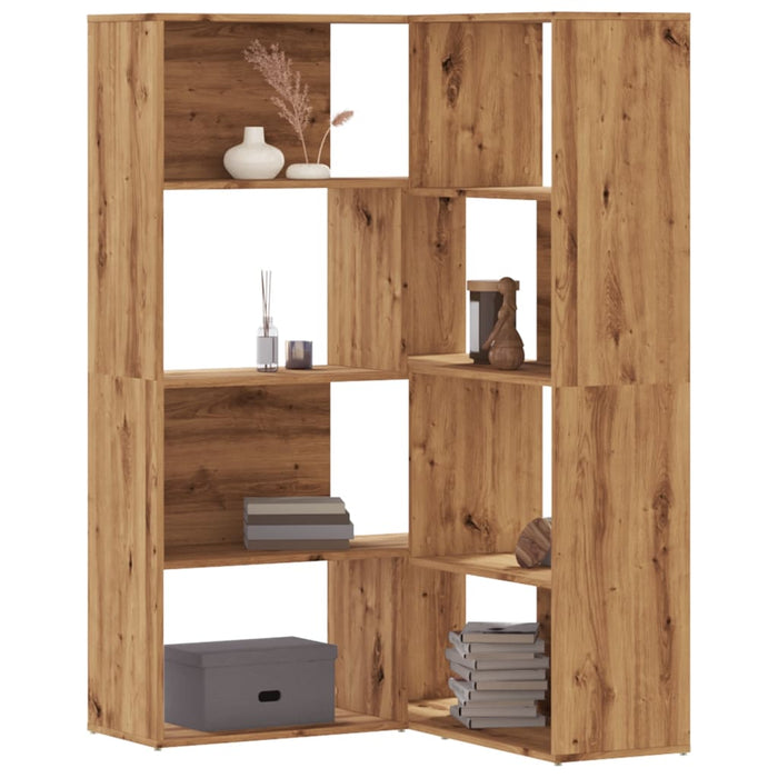Bibliotecă 4 nivel stejar artizanal 85x85x140 cm lemn prelucrat - WALTI WALTI