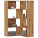 Bibliotecă 4 nivel stejar artizanal 85x85x140 cm lemn prelucrat - WALTI WALTI