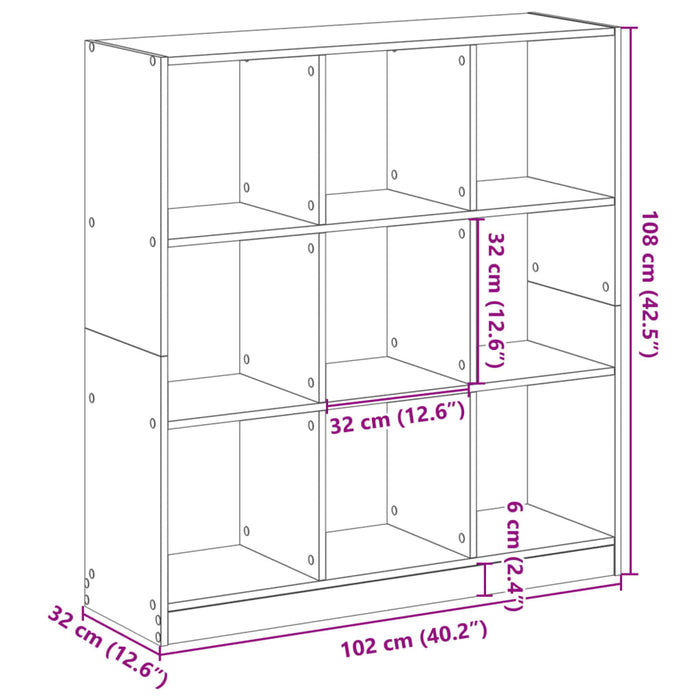 Bibliotecă, alb, 102x32x108 cm, lemn prelucrat - WALTI WALTI