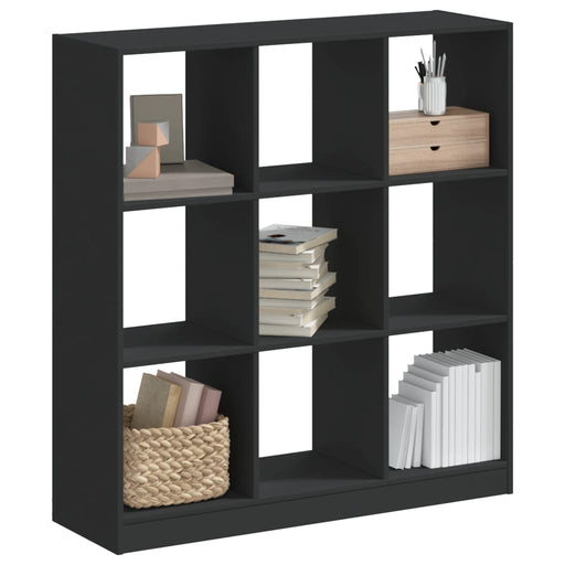 Bibliotecă, negru, 102x32x108 cm, lemn prelucrat - WALTI WALTI