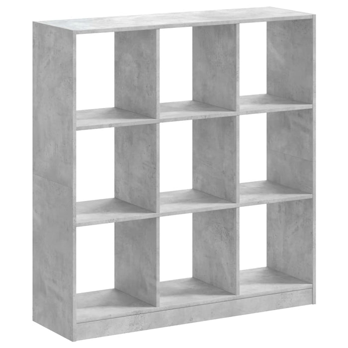 Bibliotecă, gri beton, 102x32x108 cm, lemn prelucrat - WALTI WALTI