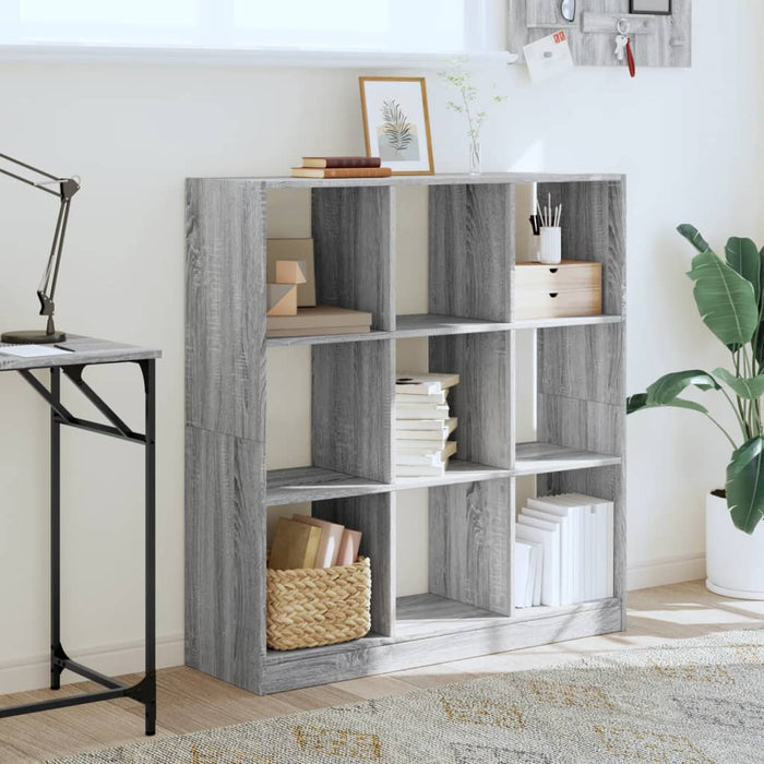 Bibliotecă, gri sonoma, 102x32x108 cm, lemn prelucrat - WALTI WALTI