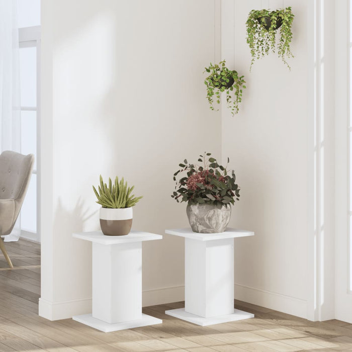 Suporturi de plante, 2 buc., alb, 30x30x40 cm, lemn prelucrat - WALTI WALTI