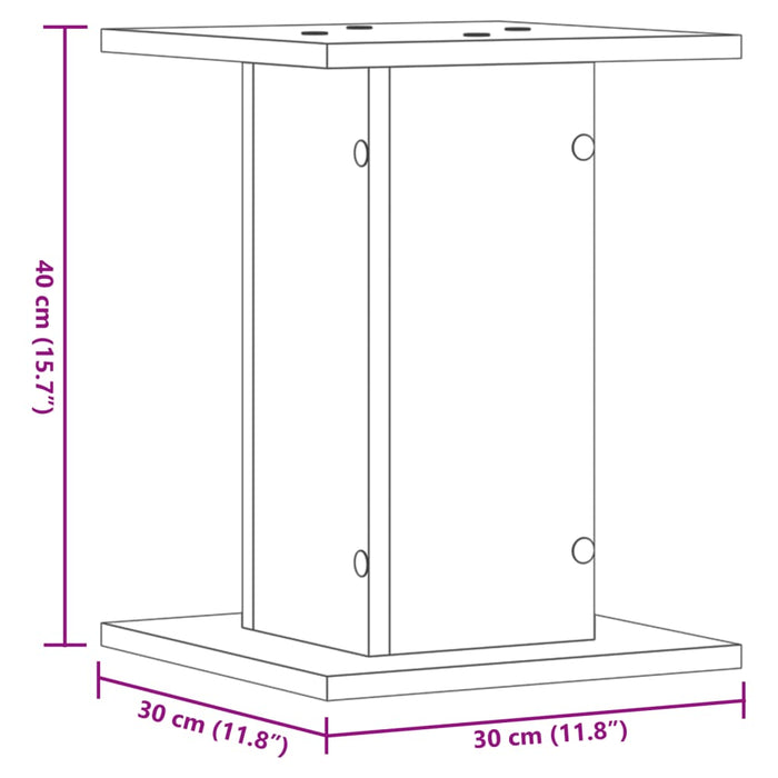 Suporturi de plante 2 buc. gri sonoma 30x30x40 lemn prelucrat - WALTI WALTI