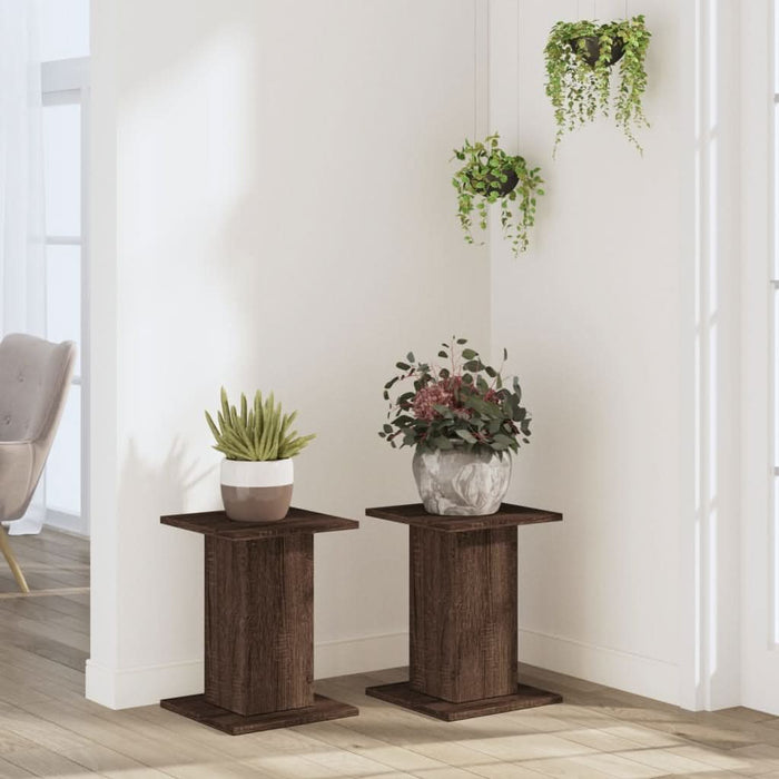 Suporturi plante 2 buc. stejar maro 30x30x40 cm lemn prelucrat WALTI