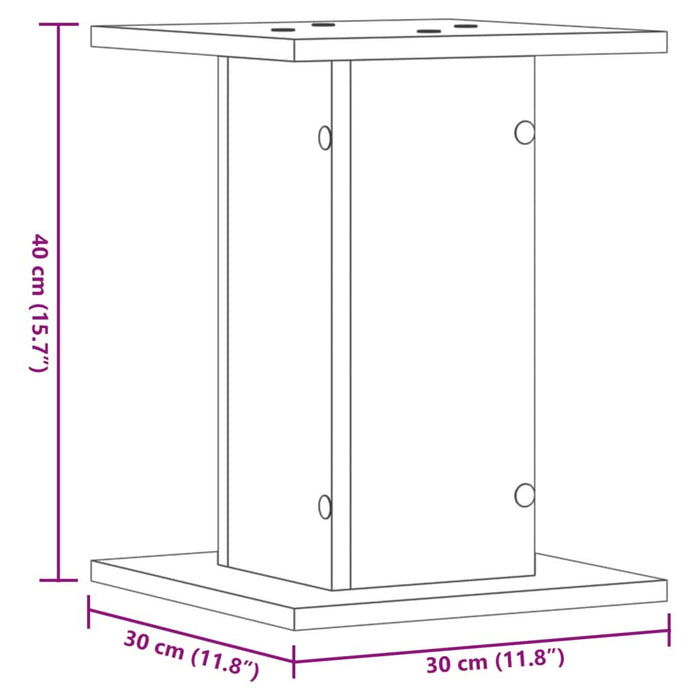 Suporturi plante 2 buc. stejar maro 30x30x40 cm lemn prelucrat WALTI