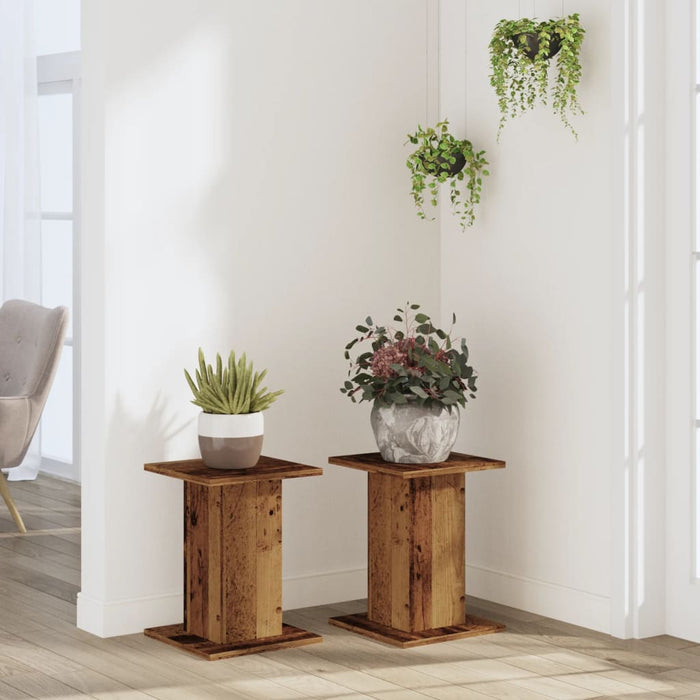 Suporturi de plante 2 buc. lemn vechi 30x30x40cm lemn prelucrat - WALTI WALTI