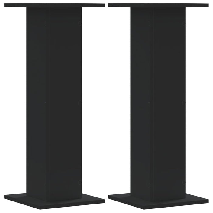 Suporturi de plante, 2 buc., negru, 30x30x80 cm, lemn prelucrat - WALTI WALTI