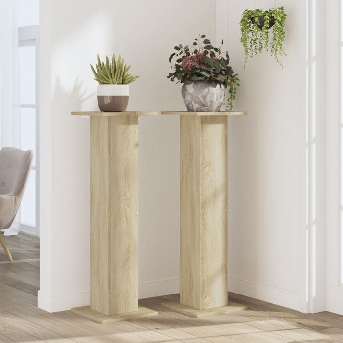 Suporturi plante 2 buc. stejar sonoma 30x30x95cm lemn prelucrat - WALTI WALTI