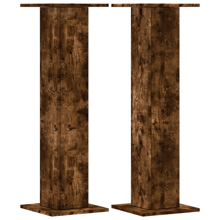 Suporturi de plante 2 buc. stejar fumuriu 30x30x95 cm lemn - WALTI WALTI