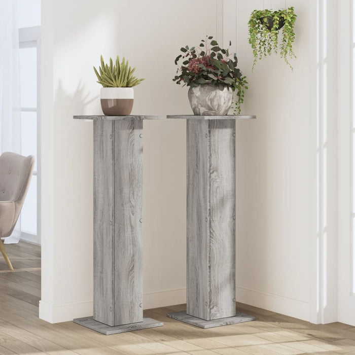 Suporturi de plante 2 buc. gri sonoma 30x30x95cm lemn prelucrat - WALTI WALTI