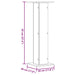 Suporturi de plante 2 buc. gri sonoma 30x30x95cm lemn prelucrat - WALTI WALTI