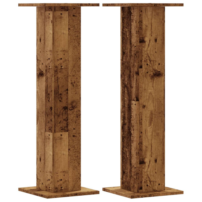 Suporturi de plante 2 buc. lemn vechi 30x30x95cm lemn prelucrat - WALTI WALTI