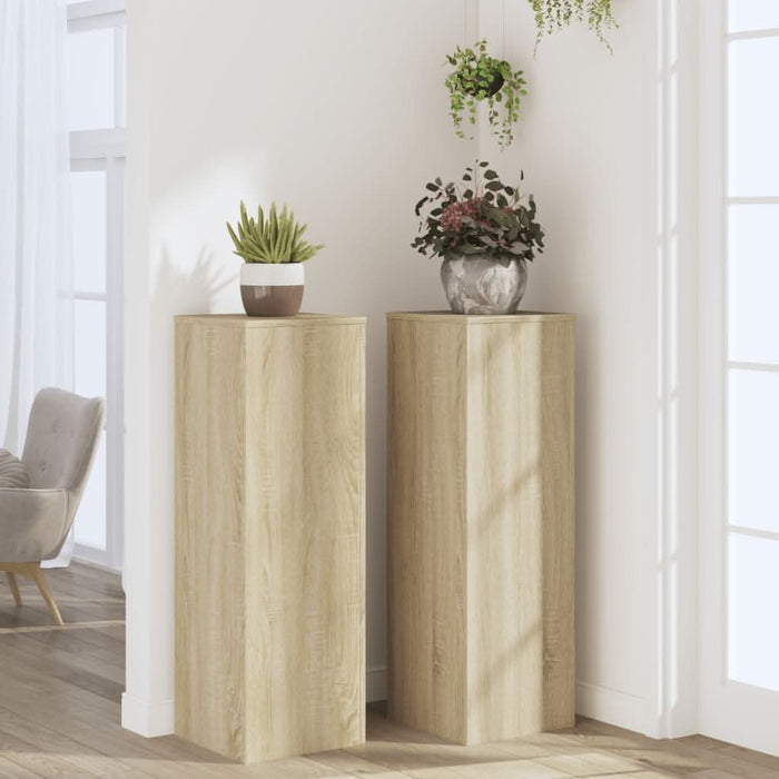 Suporturi plante 2 buc stejar sonoma 33x33x100cm lemn prelucrat - WALTI WALTI