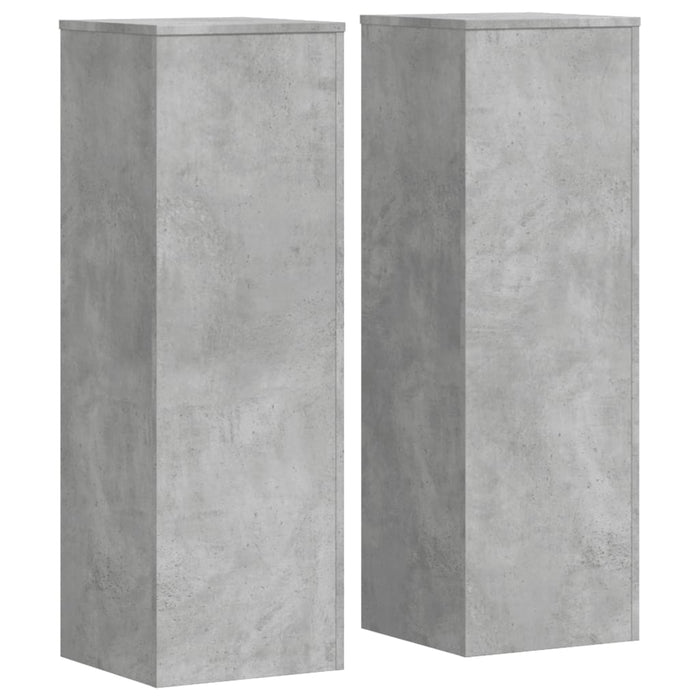 Suporturi plante 2 buc. gri beton 33x33x100 cm lemn prelucrat - WALTI WALTI