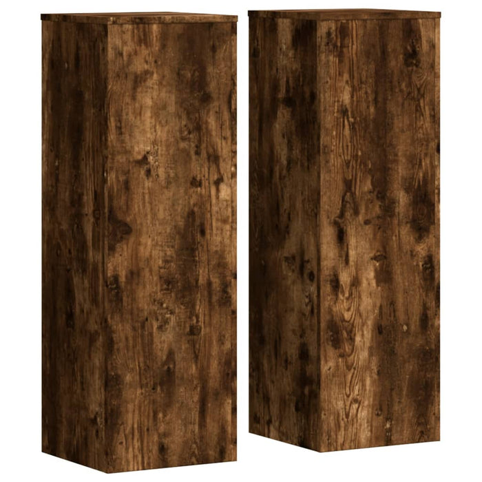 Suporturi de plante 2 buc. stejar fumuriu 33x33x100 cm lemn - WALTI WALTI