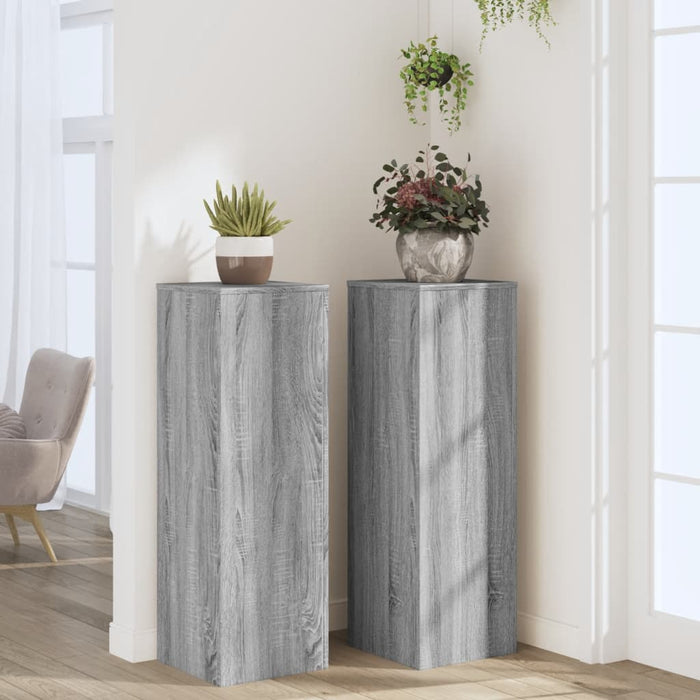 Suporturi plante 2 buc. gri sonoma 33x33x100cm lemn prelucrat - WALTI WALTI