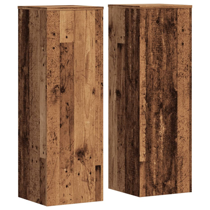 Suporturi plante 2 buc. lemn vechi 33x33x100 cm lemn prelucrat - WALTI WALTI
