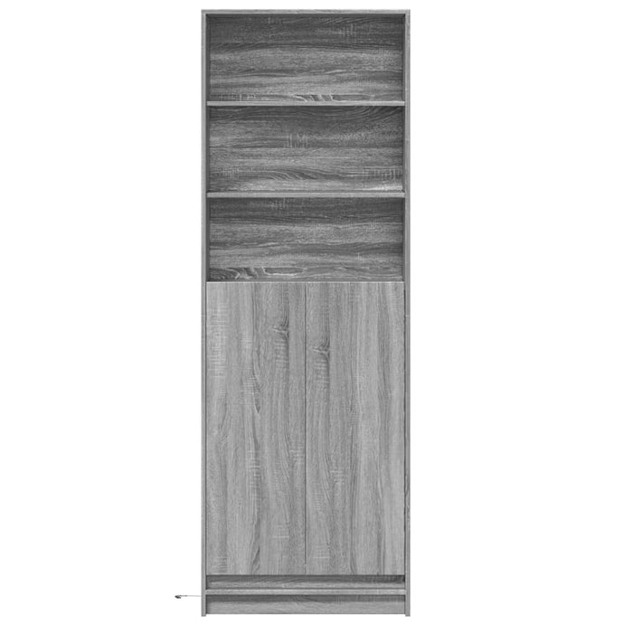 Dulap înalt cu LED gri sonoma 69x32,5x200 cm lemn prelucrat - WALTI WALTI