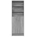 Dulap înalt cu LED gri sonoma 69x32,5x200 cm lemn prelucrat - WALTI WALTI