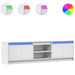 Dulap TV cu LED, alb, 180x34x50 cm, lemn prelucrat - WALTI WALTI