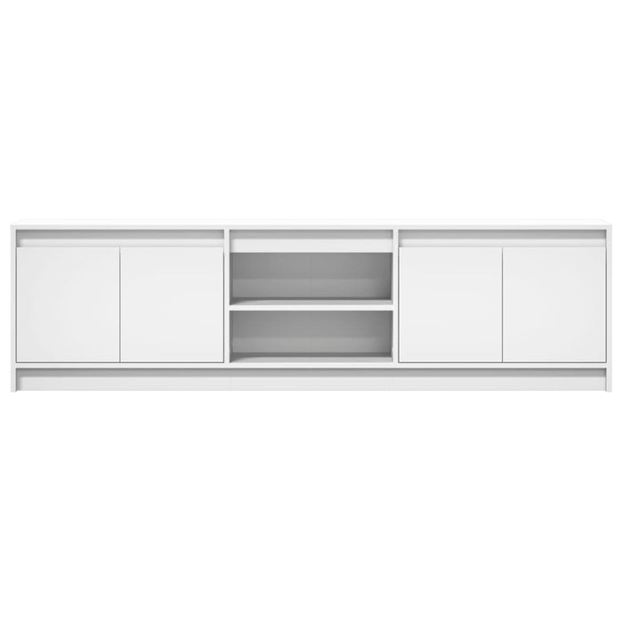 Dulap TV cu LED, alb, 180x34x50 cm, lemn prelucrat - WALTI WALTI