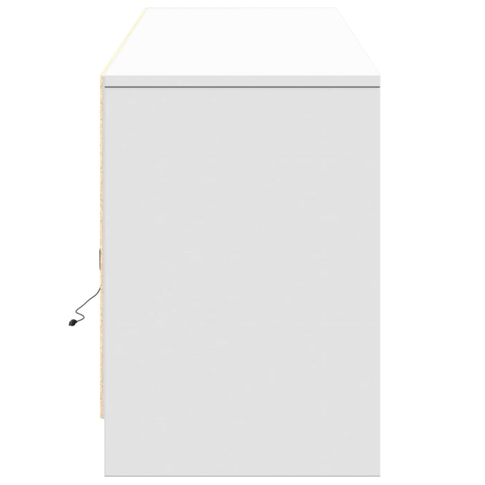 Dulap TV cu LED, alb, 180x34x50 cm, lemn prelucrat - WALTI WALTI