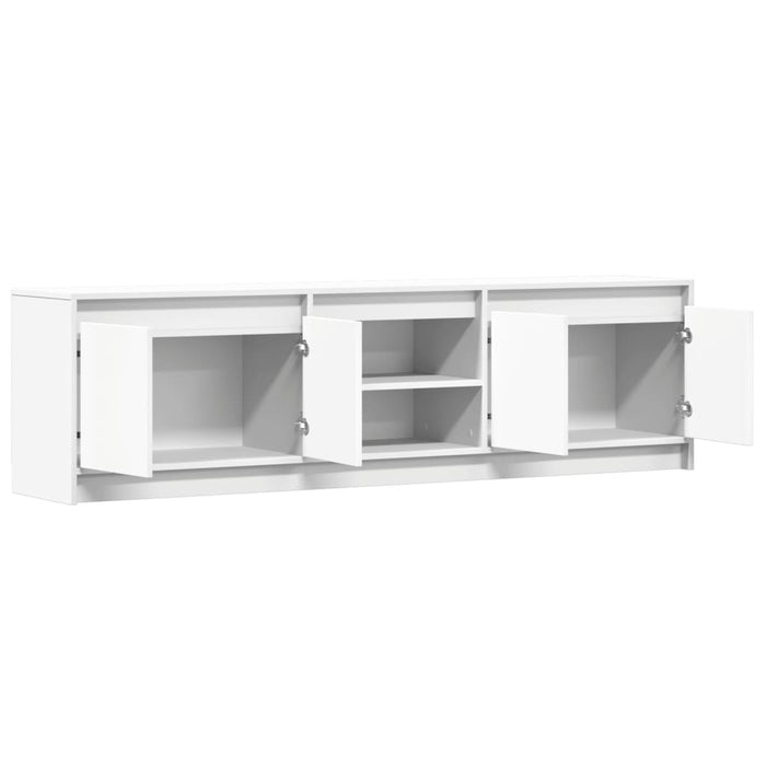 Dulap TV cu LED, alb, 180x34x50 cm, lemn prelucrat - WALTI WALTI