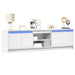 Dulap TV cu LED, alb, 180x34x50 cm, lemn prelucrat - WALTI WALTI