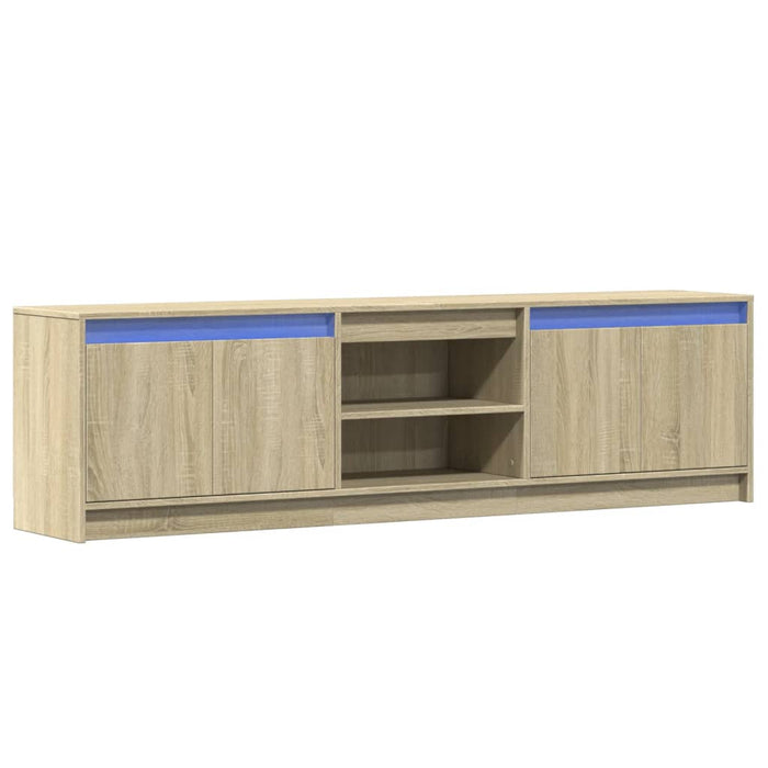Dulap TV cu LED, stejar sonoma, 180x34x50 cm, lemn prelucrat - WALTI WALTI