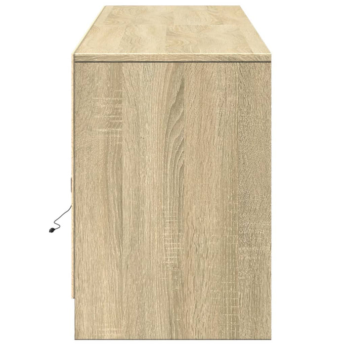 Dulap TV cu LED, stejar sonoma, 180x34x50 cm, lemn prelucrat - WALTI WALTI