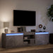 Dulap TV cu LED, gri beton, 180x34x50 cm, lemn prelucrat - WALTI WALTI