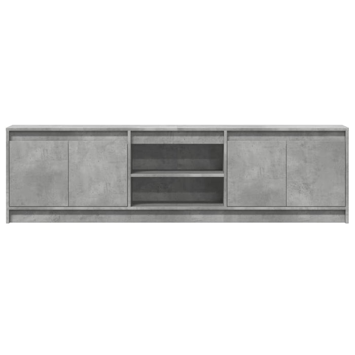 Dulap TV cu LED, gri beton, 180x34x50 cm, lemn prelucrat - WALTI WALTI