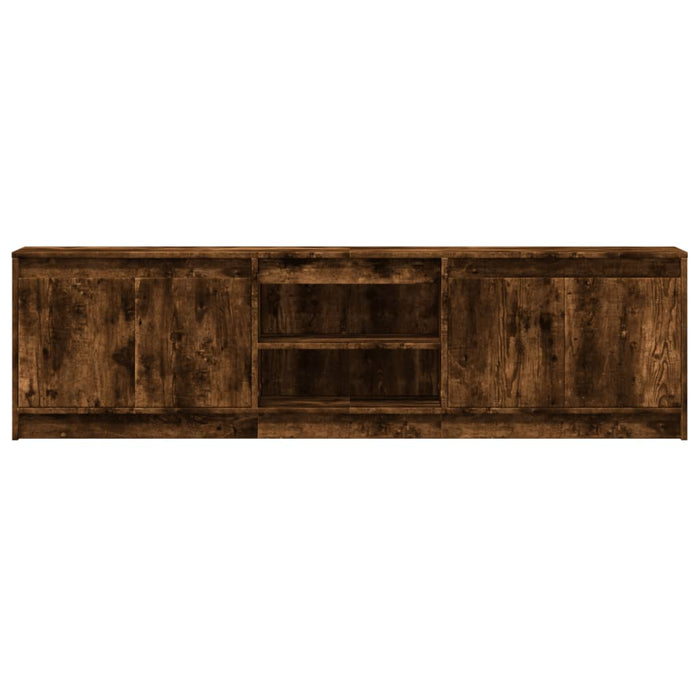Dulap TV cu LED, stejar fumuriu, 180x34x50 cm, lemn prelucrat - WALTI WALTI