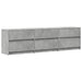 Dulap TV cu LED, gri beton, 180x34x50 cm, lemn prelucrat - WALTI WALTI