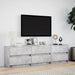 Dulap TV cu LED, gri beton, 180x34x50 cm, lemn prelucrat - WALTI WALTI